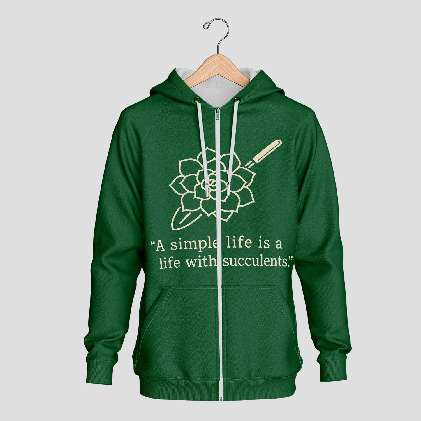 A Simple Life With Succulents Unisex T-Shirt - Minimal Line Art