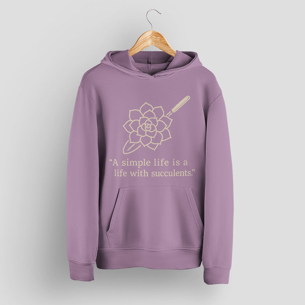 A Simple Life With Succulents Unisex T-Shirt - Minimal Line Art