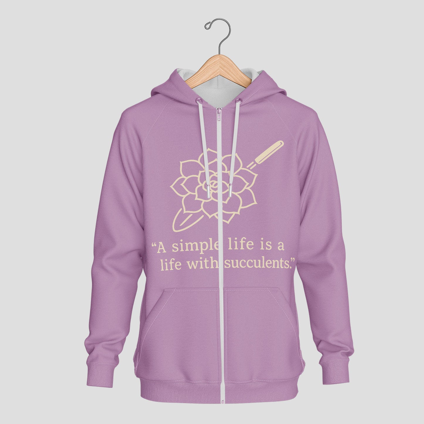 A Simple Life With Succulents Unisex T-Shirt - Minimal Line Art