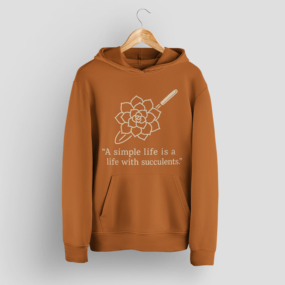 A Simple Life With Succulents Unisex T-Shirt - Minimal Line Art