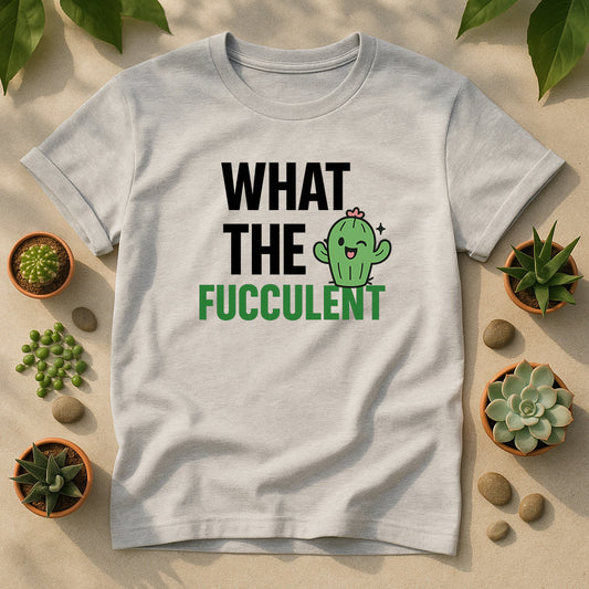 What the Fucculent Unisex T-Shirt - Cute Cactus Tee