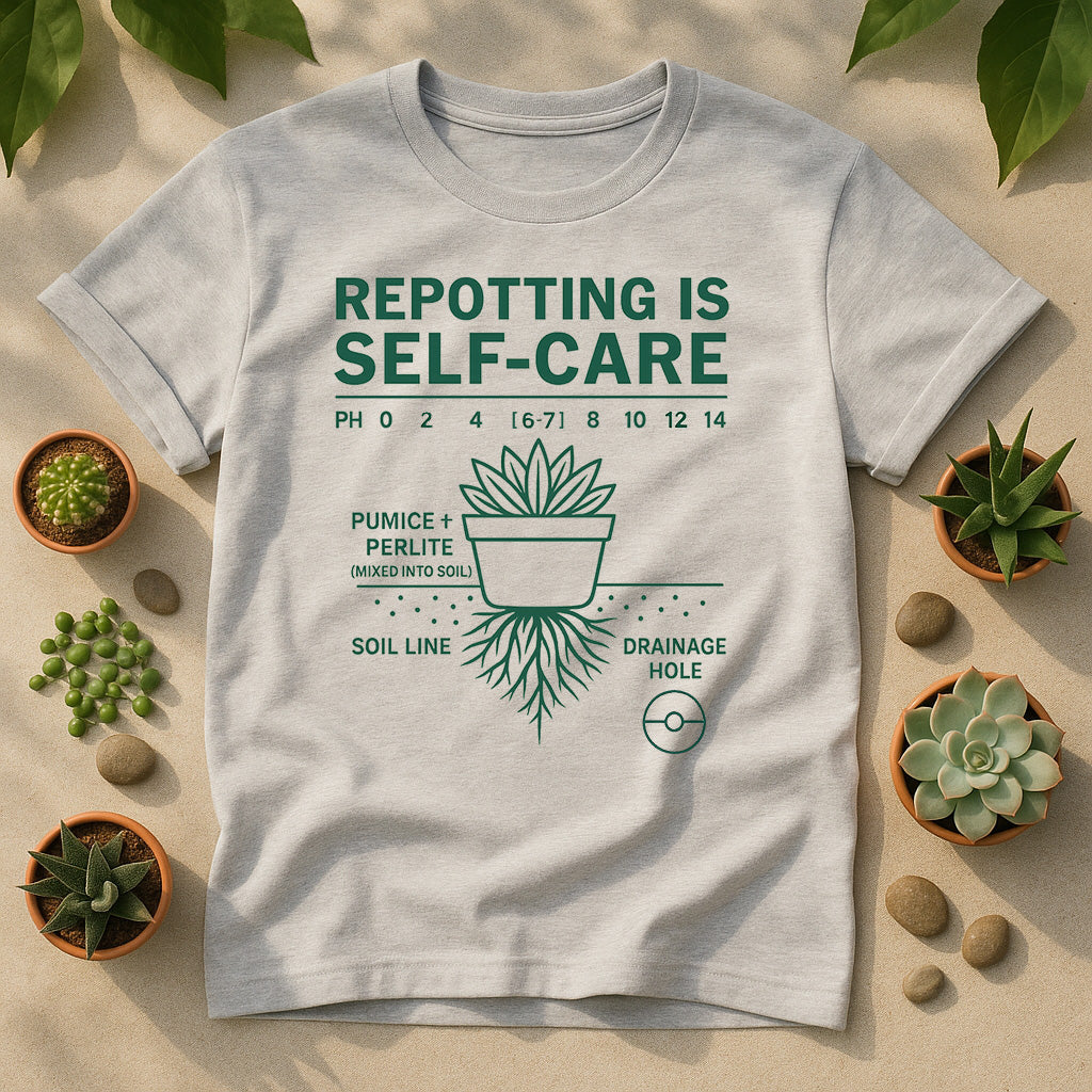 Repotting Is Self-Care Unisex T-Shirt - Plant Care Graphic Tee