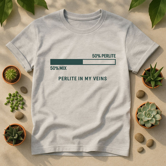 Perlite In My Veins Unisex T-Shirt, Plant Soil Mix Graphic Tee