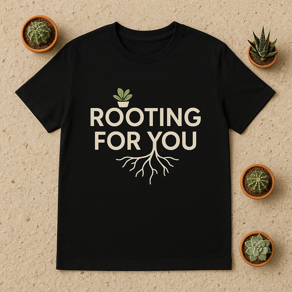 Rooting For You Unisex T-Shirt, Plant Pun Graphic Tee