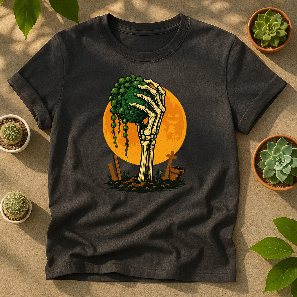 Skeleton Hand String of Pearls Halloween Unisex T-Shirt