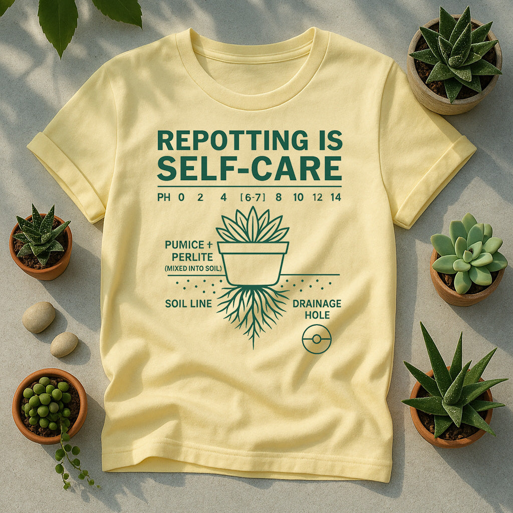 Repotting Is Self-Care Unisex T-Shirt - Plant Care Graphic Tee