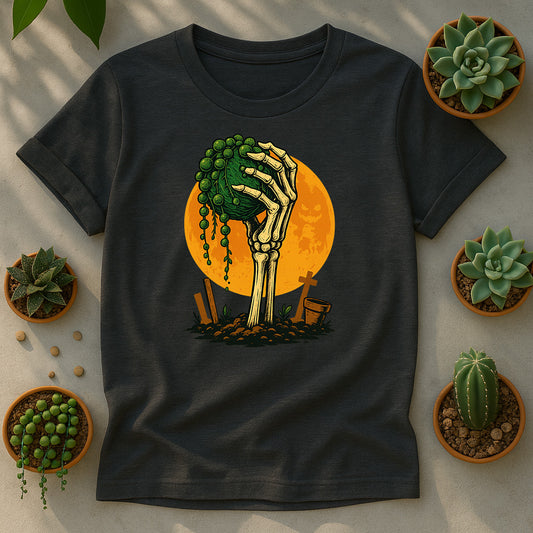 Skeleton Hand String of Pearls Halloween Unisex T-Shirt