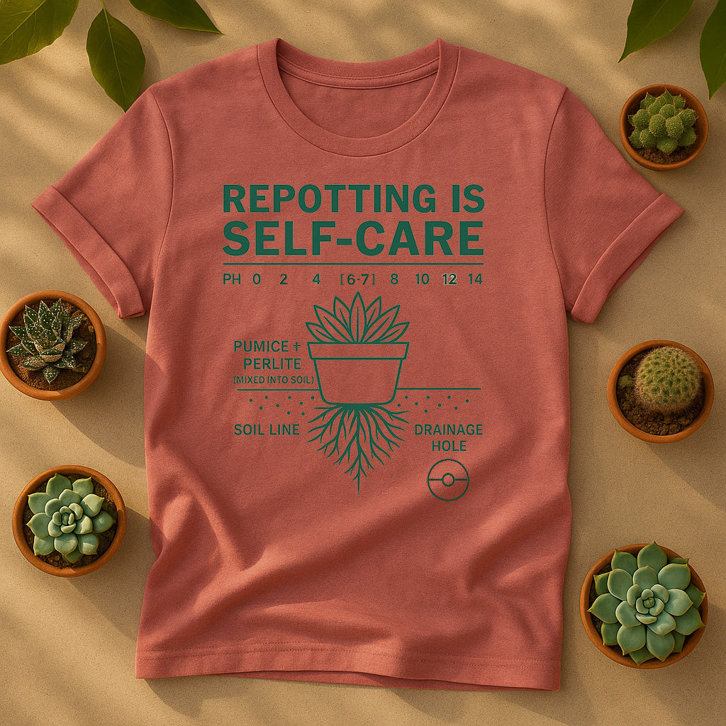 Repotting Is Self-Care Unisex T-Shirt - Plant Care Graphic Tee