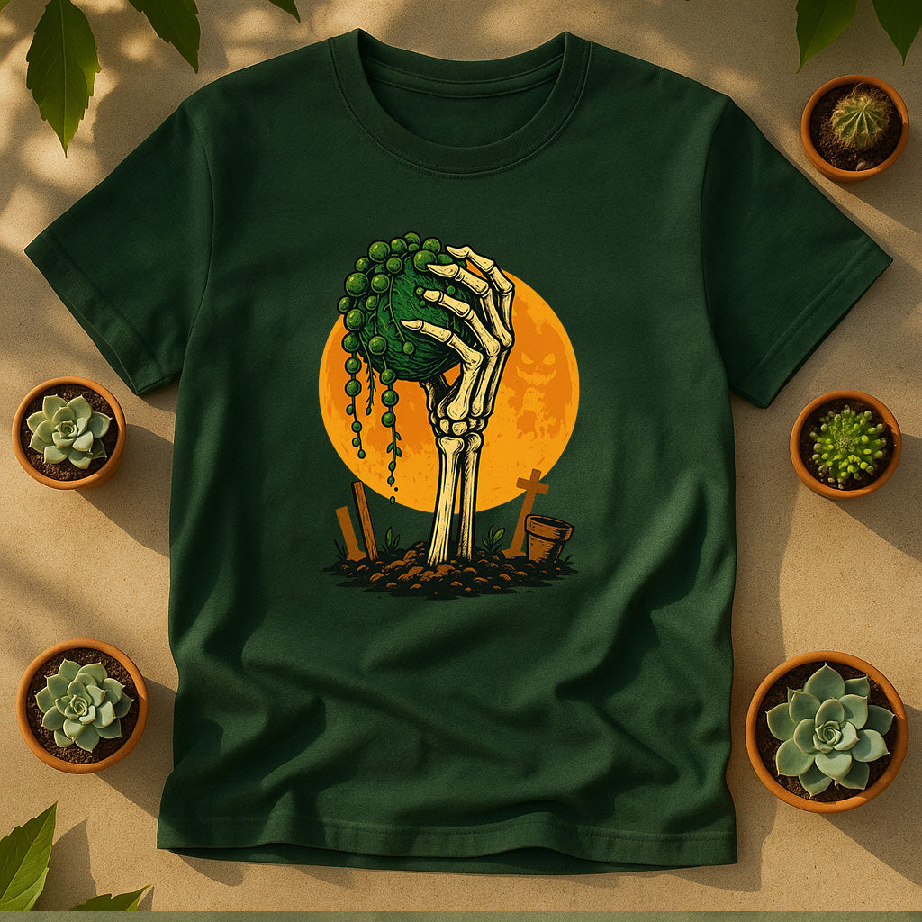 Skeleton Hand String of Pearls Halloween Unisex T-Shirt