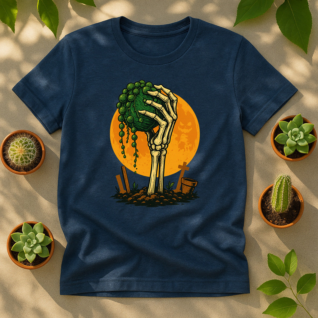 Skeleton Hand String of Pearls Halloween Unisex T-Shirt