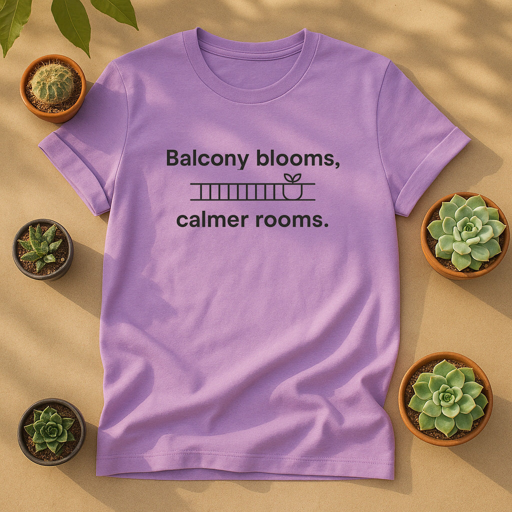 Balcony Blooms Calmer Rooms T-Shirt