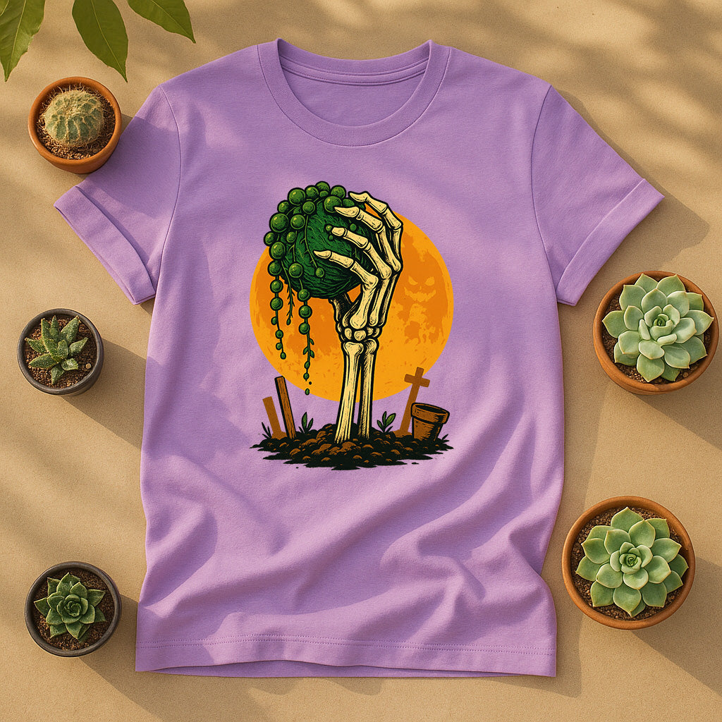Skeleton Hand String of Pearls Halloween Unisex T-Shirt