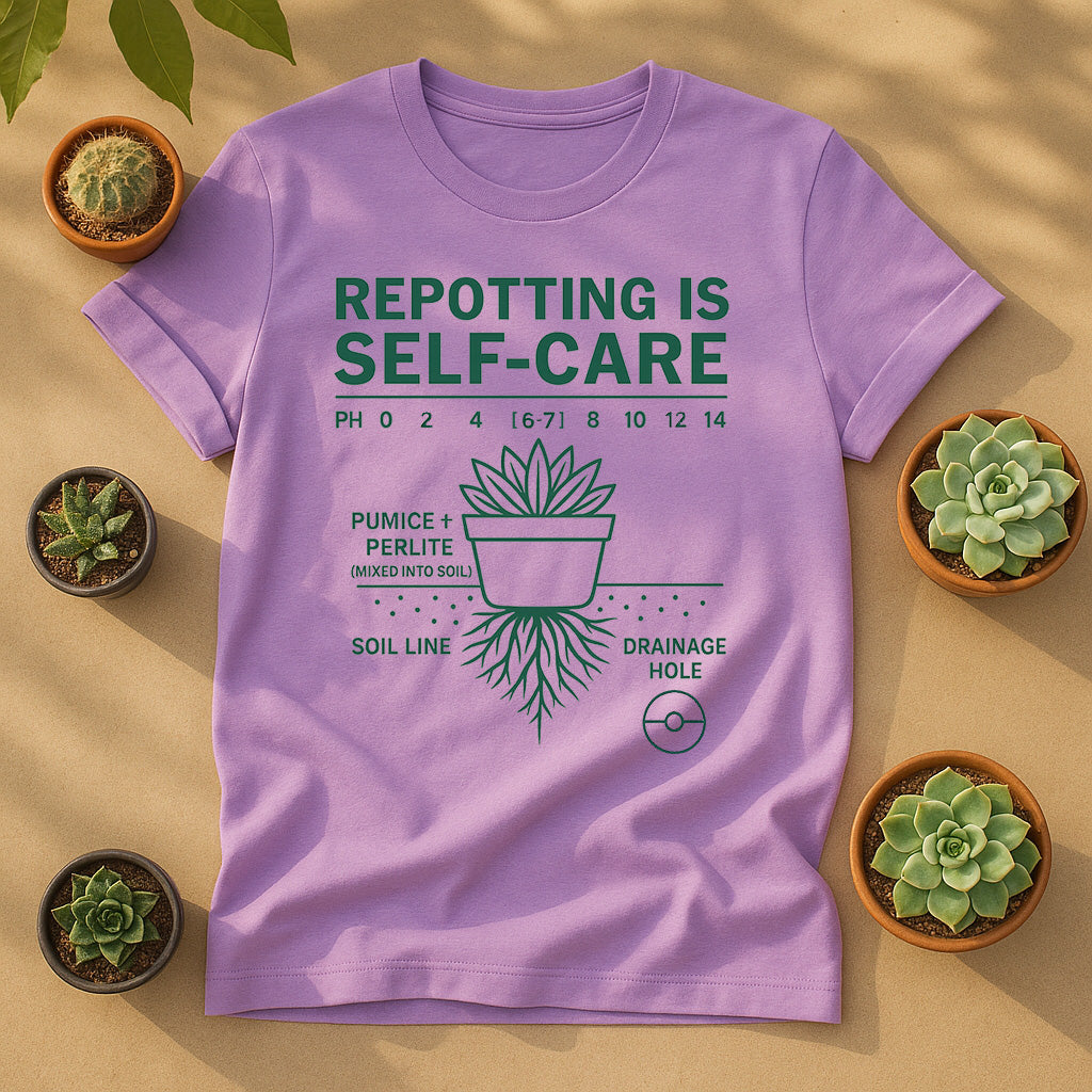 Repotting Is Self-Care Unisex T-Shirt - Plant Care Graphic Tee