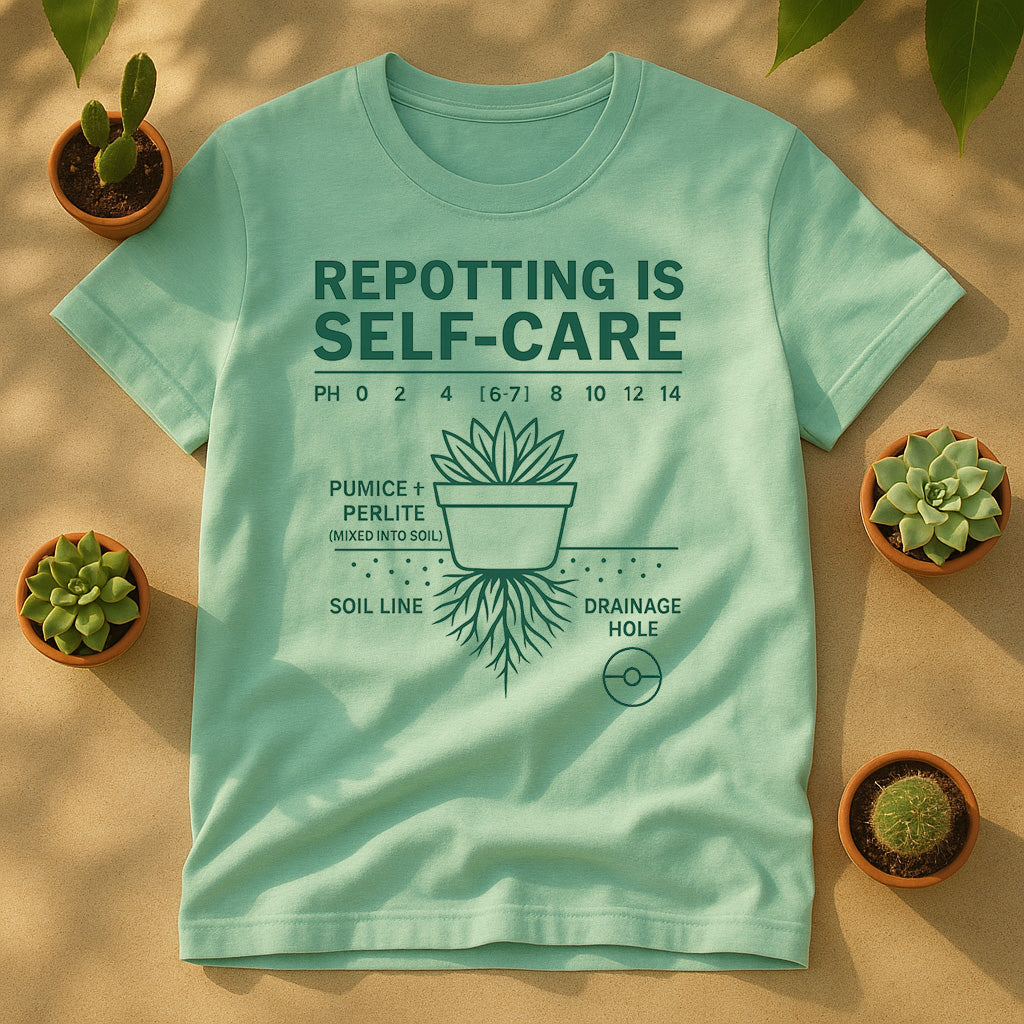 Repotting Is Self-Care Unisex T-Shirt - Plant Care Graphic Tee