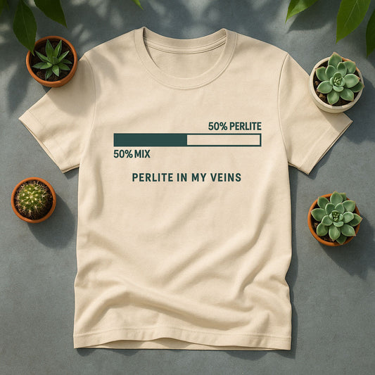 Perlite In My Veins Unisex T-Shirt, Plant Soil Mix Graphic Tee