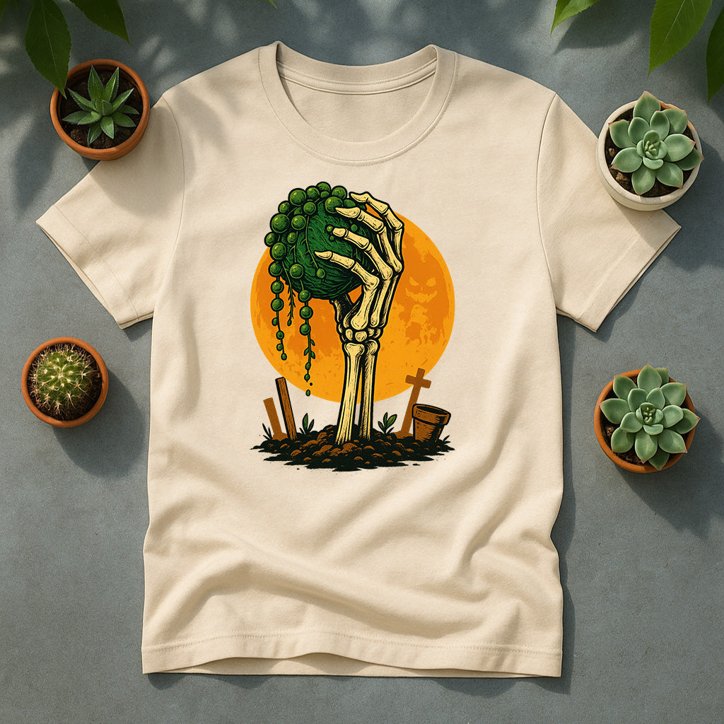 Skeleton Hand String of Pearls Halloween Unisex T-Shirt