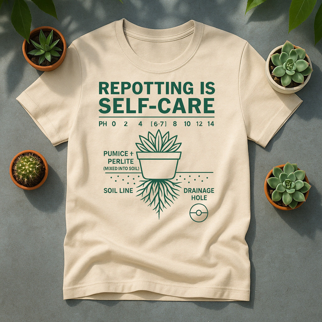 Repotting Is Self-Care Unisex T-Shirt - Plant Care Graphic Tee