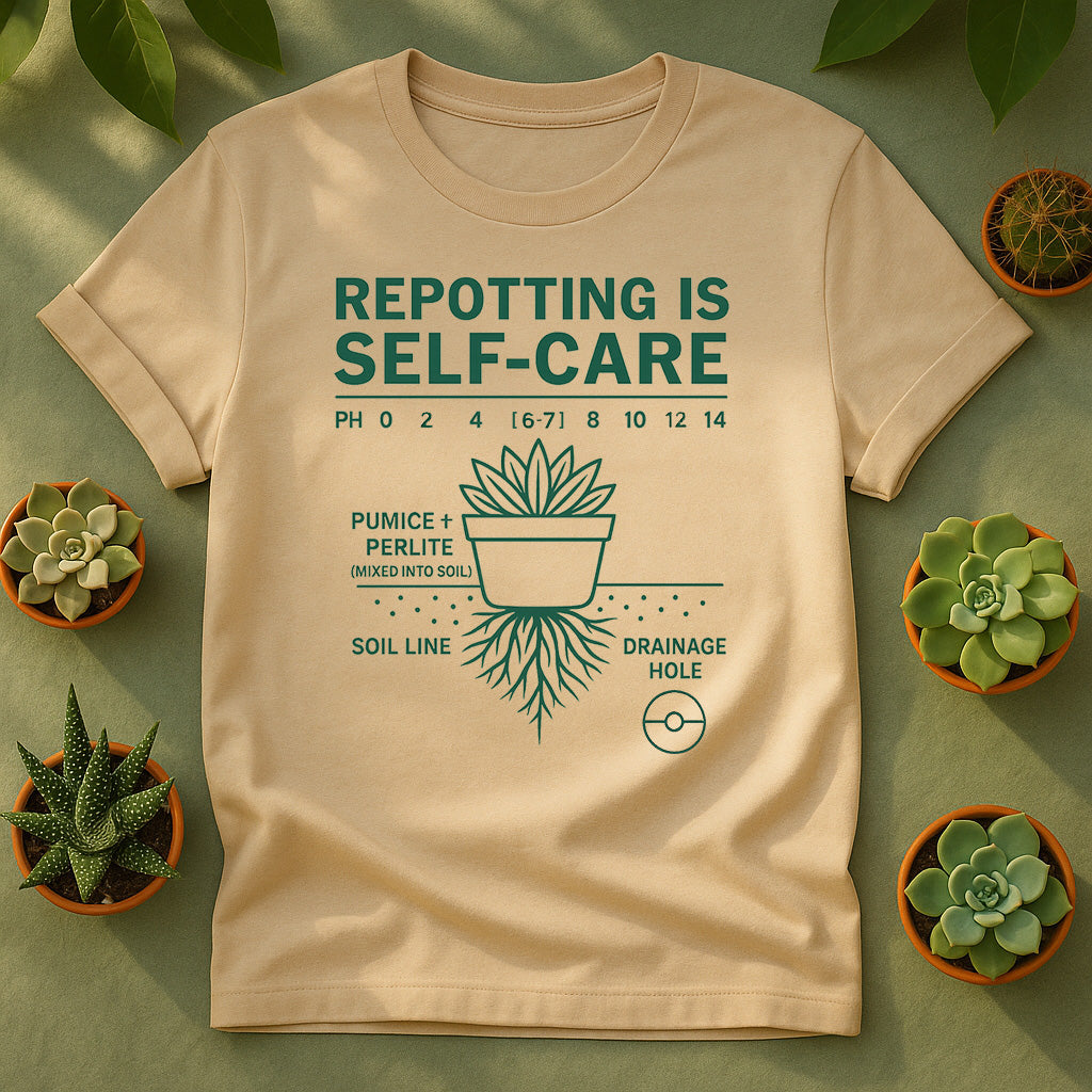 Repotting Is Self-Care Unisex T-Shirt - Plant Care Graphic Tee