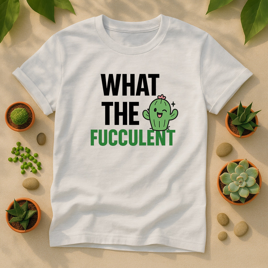 What the Fucculent Unisex T-Shirt - Cute Cactus Tee