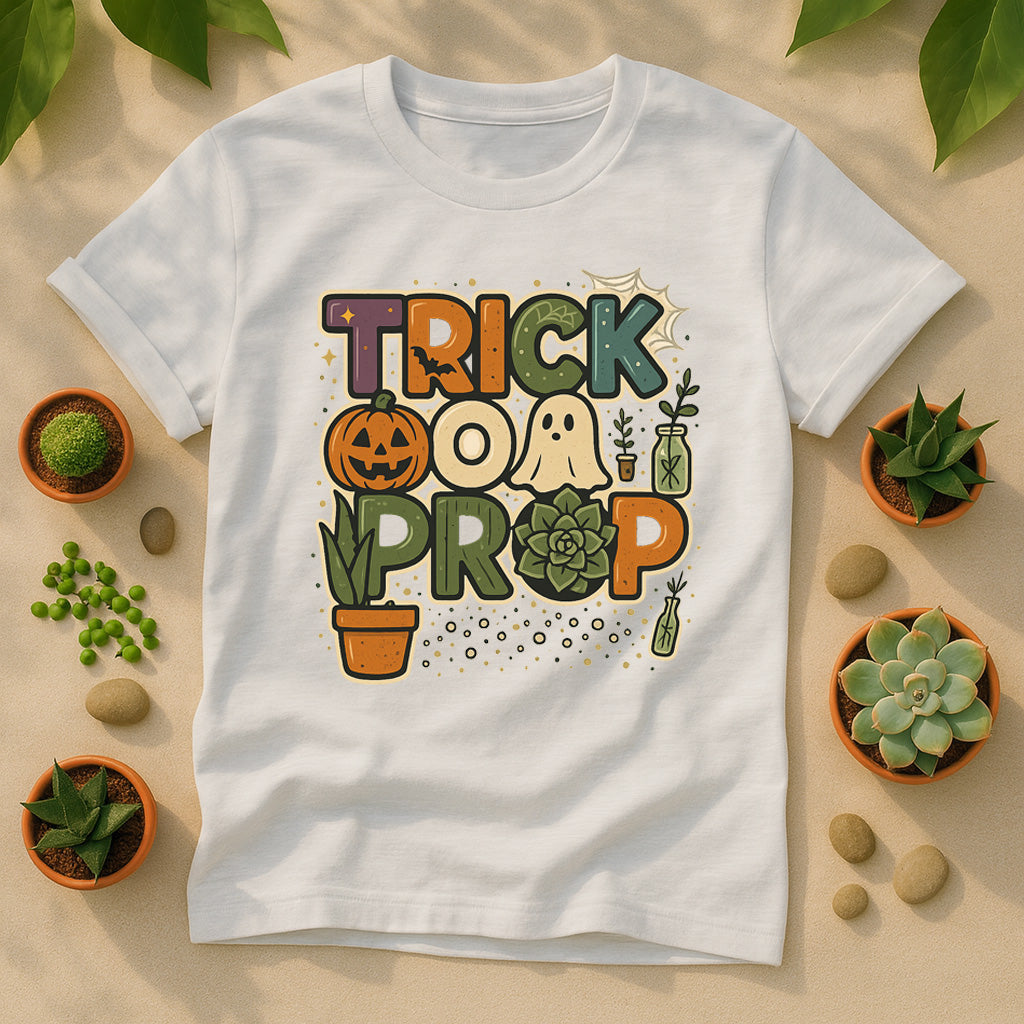 Trick or Prop Halloween Succulent Unisex T Shirt - Plant Propagation Graphic