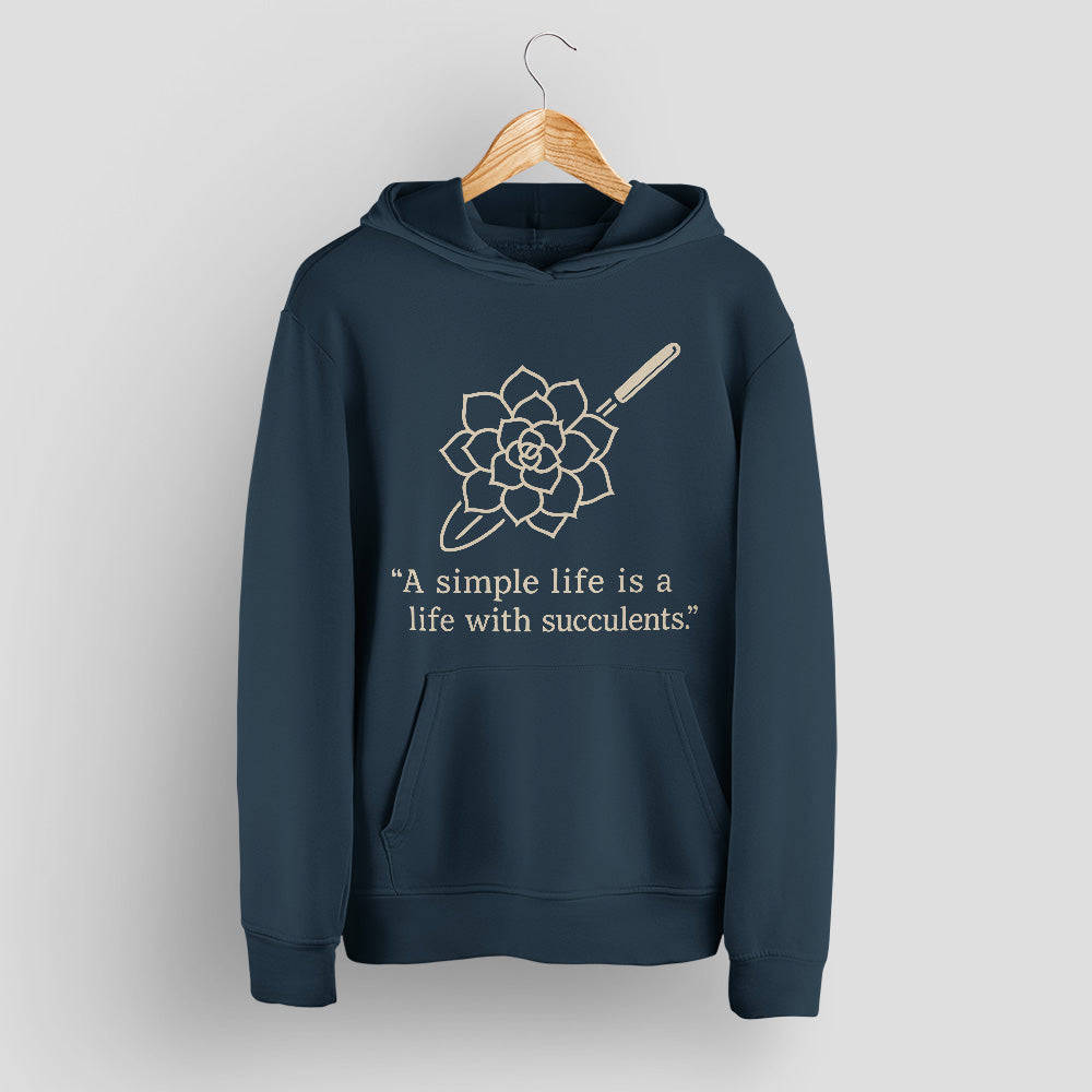 A Simple Life With Succulents Unisex T-Shirt - Minimal Line Art