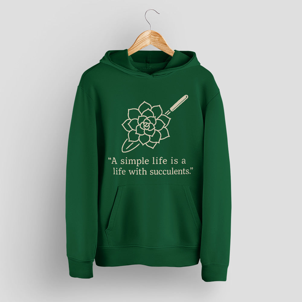 A Simple Life With Succulents Unisex T-Shirt - Minimal Line Art