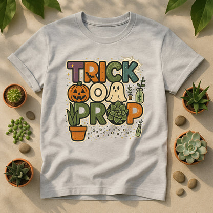 Trick or Prop Halloween Succulent Unisex T Shirt - Plant Propagation Graphic
