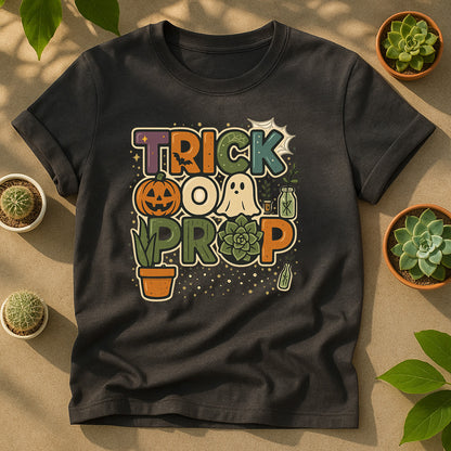 Trick or Prop Halloween Succulent Unisex T Shirt - Plant Propagation Graphic