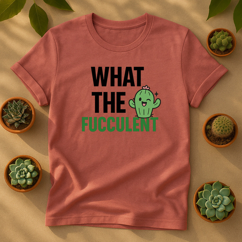 What the Fucculent Unisex T-Shirt - Cute Cactus Tee