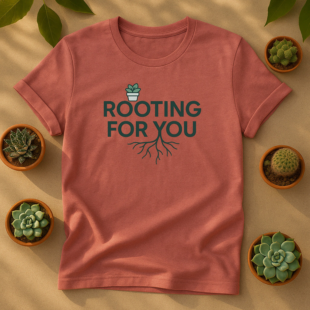 Rooting For You Unisex T-Shirt, Plant Pun Graphic Tee