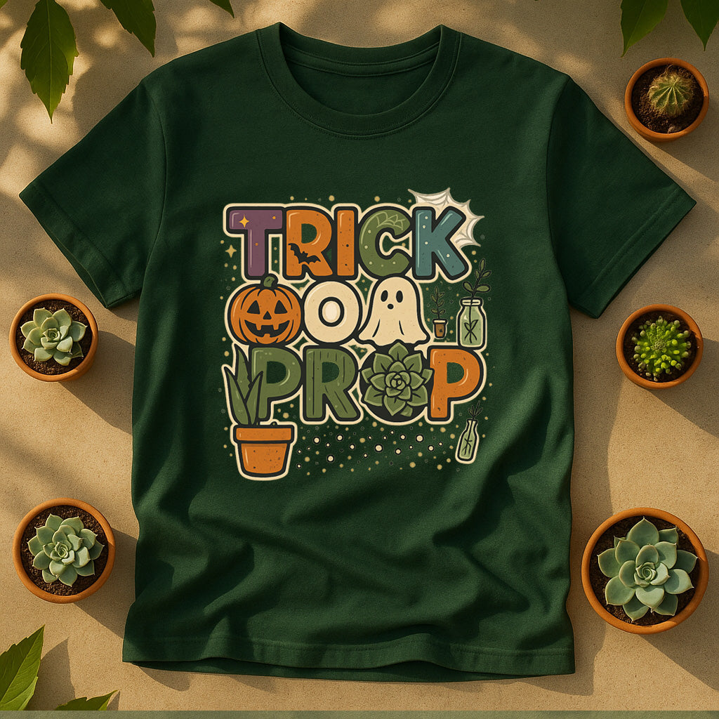 Trick or Prop Halloween Succulent Unisex T Shirt - Plant Propagation Graphic