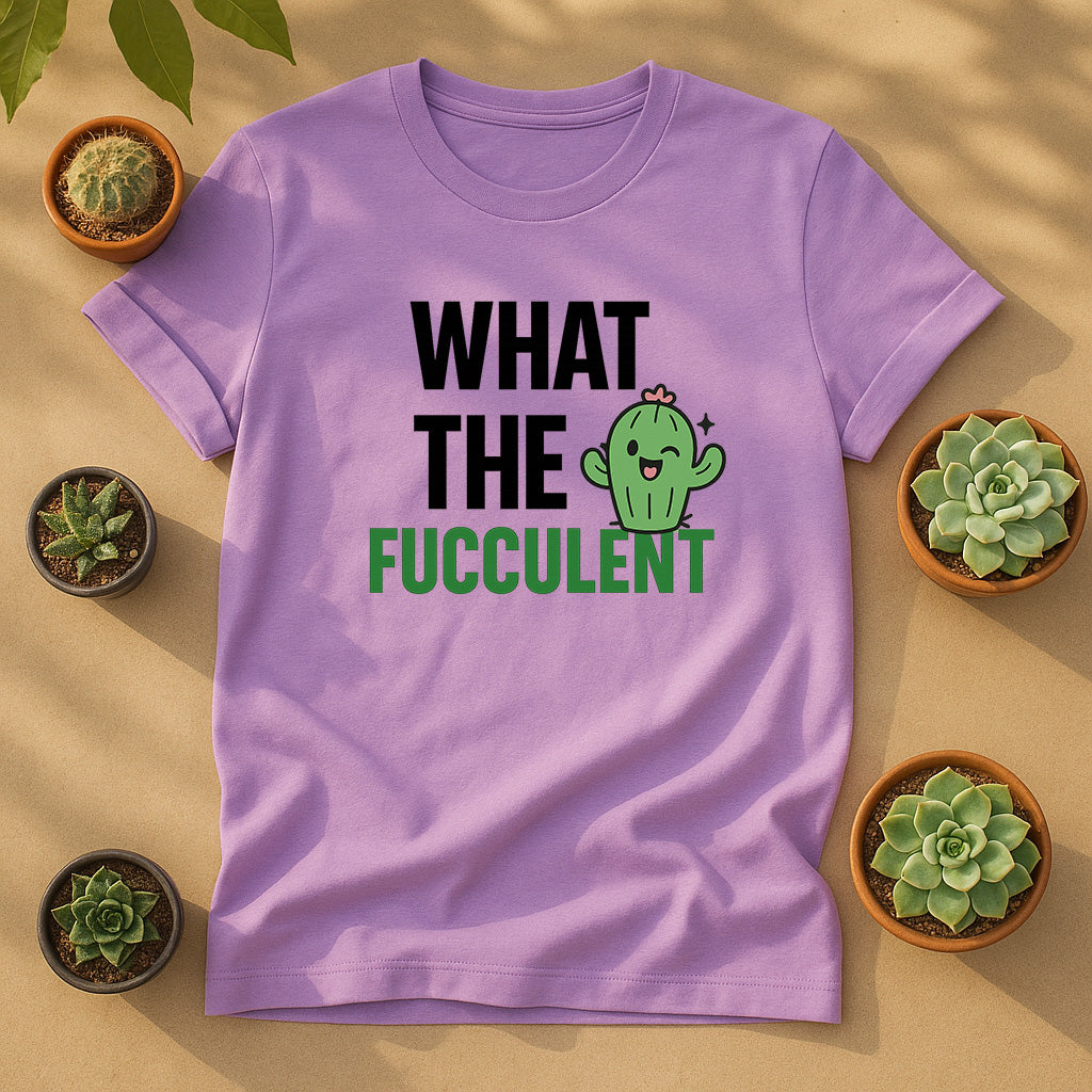 What the Fucculent Unisex T-Shirt - Cute Cactus Tee