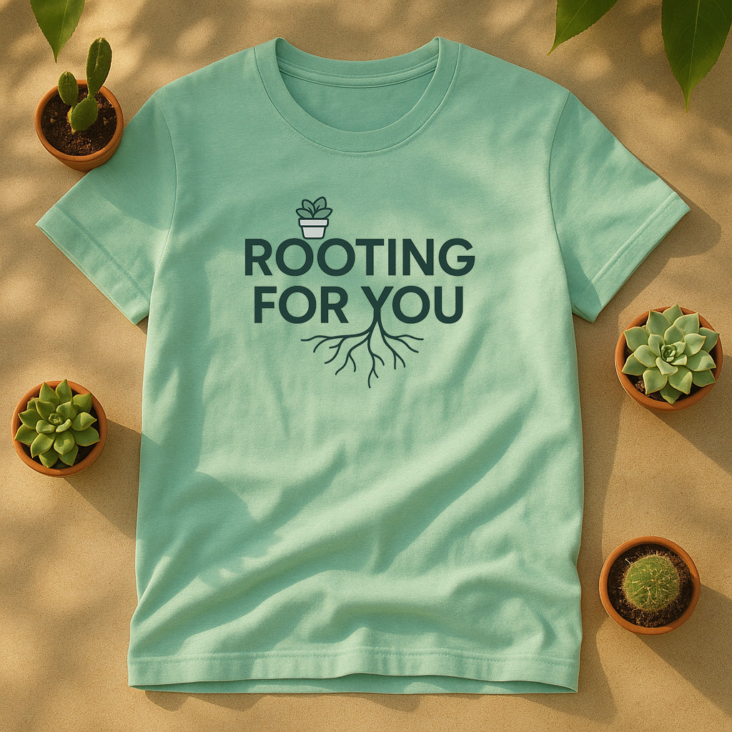 Rooting For You Unisex T-Shirt, Plant Pun Graphic Tee