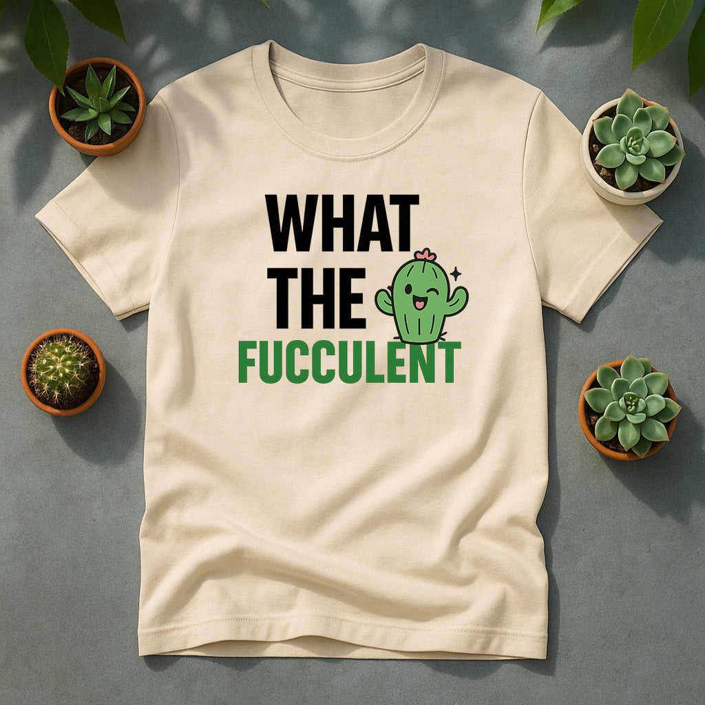 What the Fucculent Unisex T-Shirt - Cute Cactus Tee