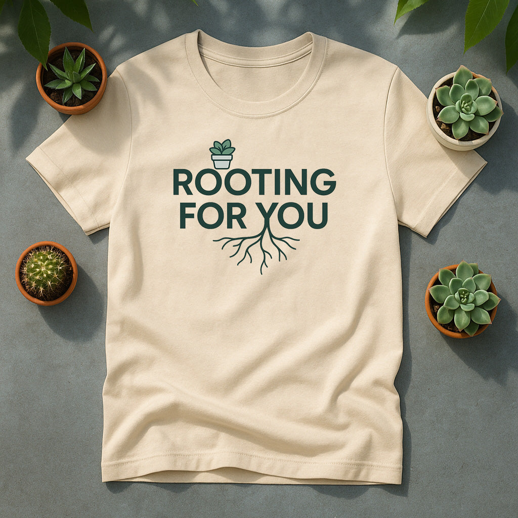 Rooting For You Unisex T-Shirt, Plant Pun Graphic Tee