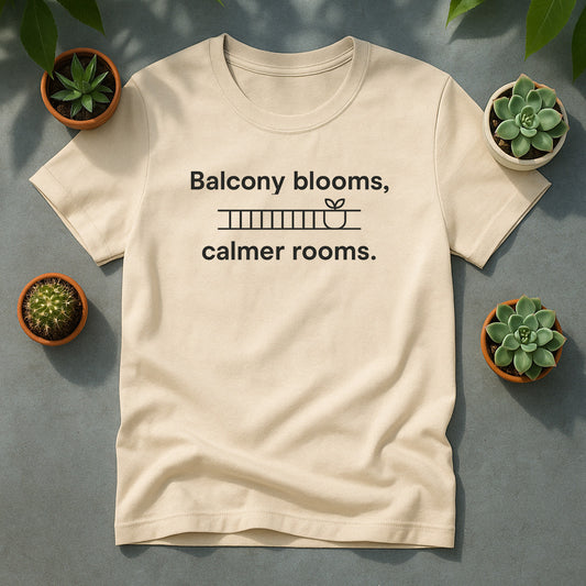 Balcony Blooms Calmer Rooms T-Shirt