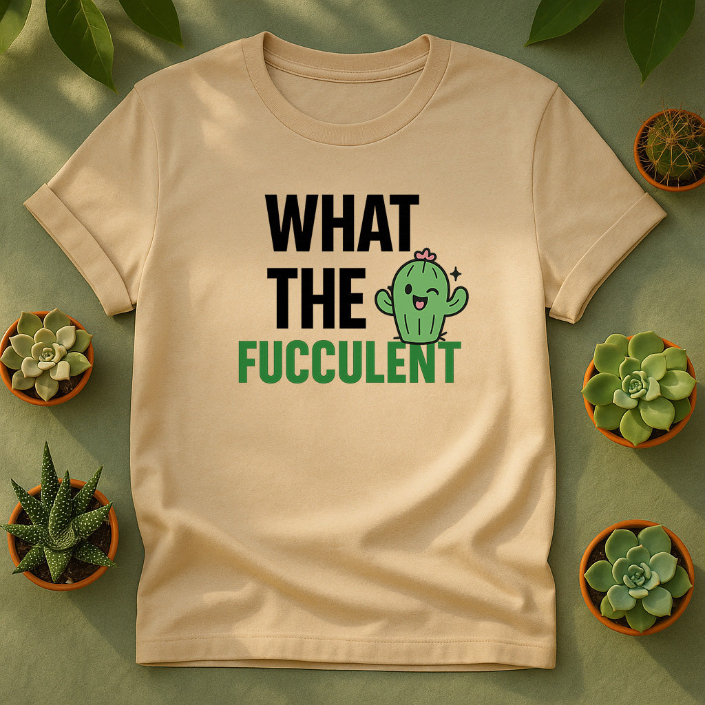 What the Fucculent Unisex T-Shirt - Cute Cactus Tee