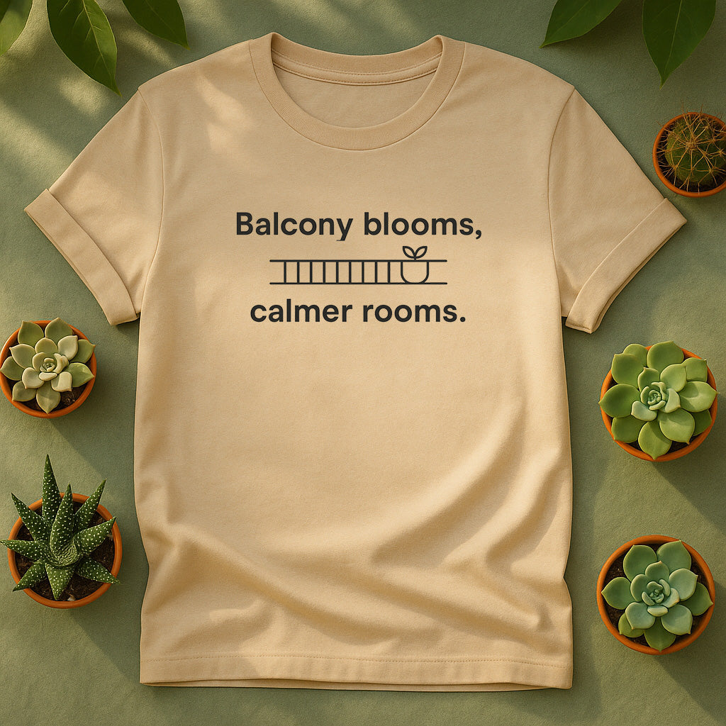 Balcony Blooms Calmer Rooms T-Shirt