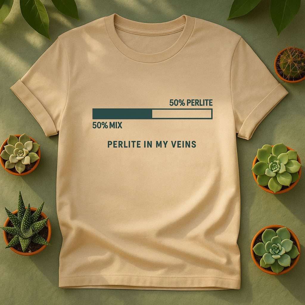 Perlite In My Veins Unisex T-Shirt, Plant Soil Mix Graphic Tee