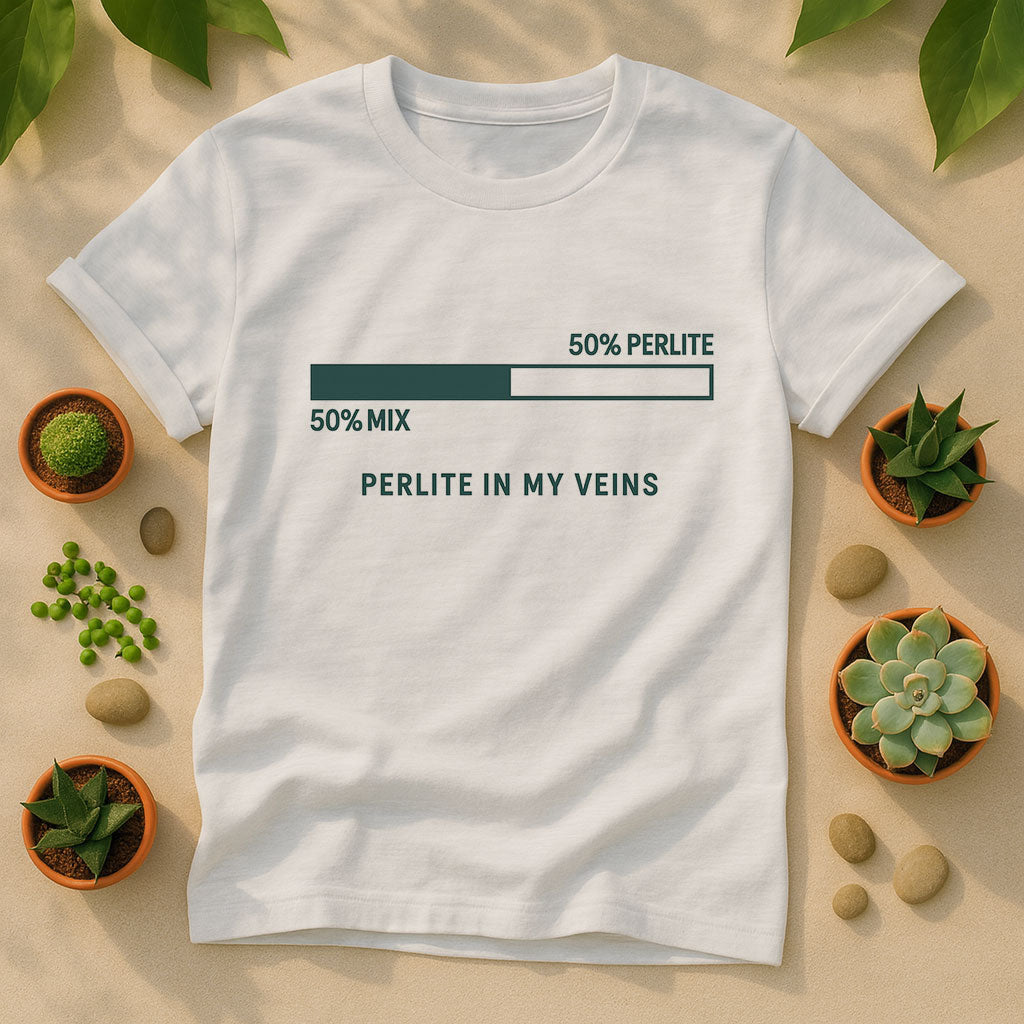 Perlite In My Veins Unisex T-Shirt, Plant Soil Mix Graphic Tee