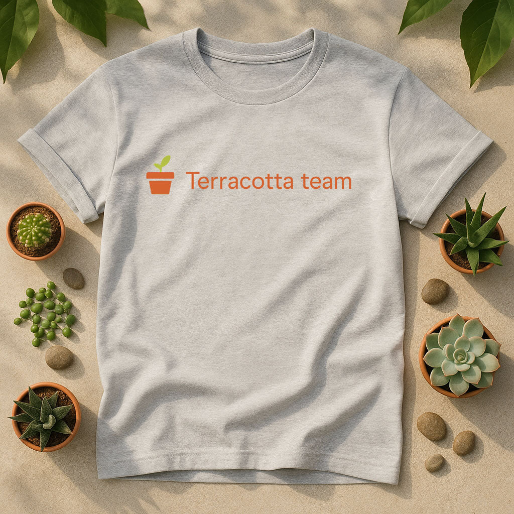 Terracotta Team Unisex T-Shirt - Minimal Plant Pot Graphic Tee
