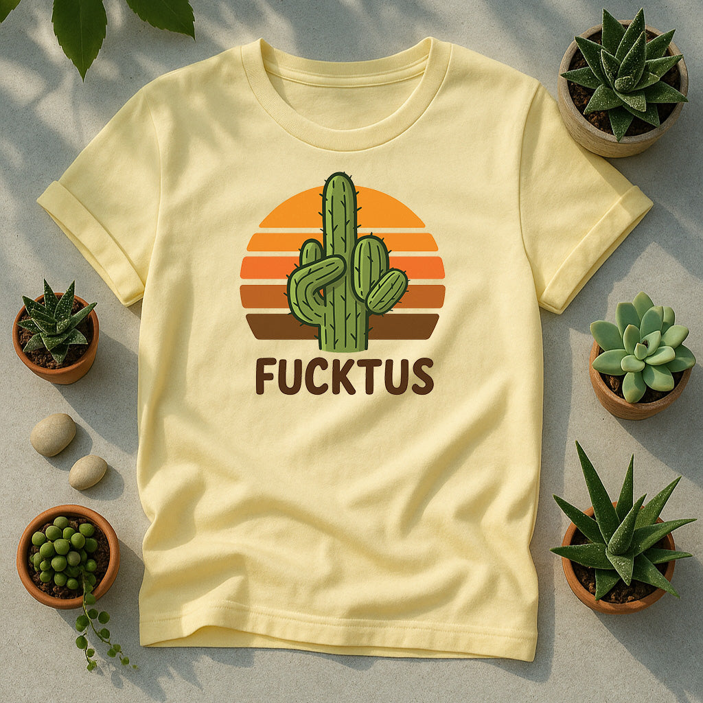 Retro Cactus Desert Sunset Unisex T-Shirt