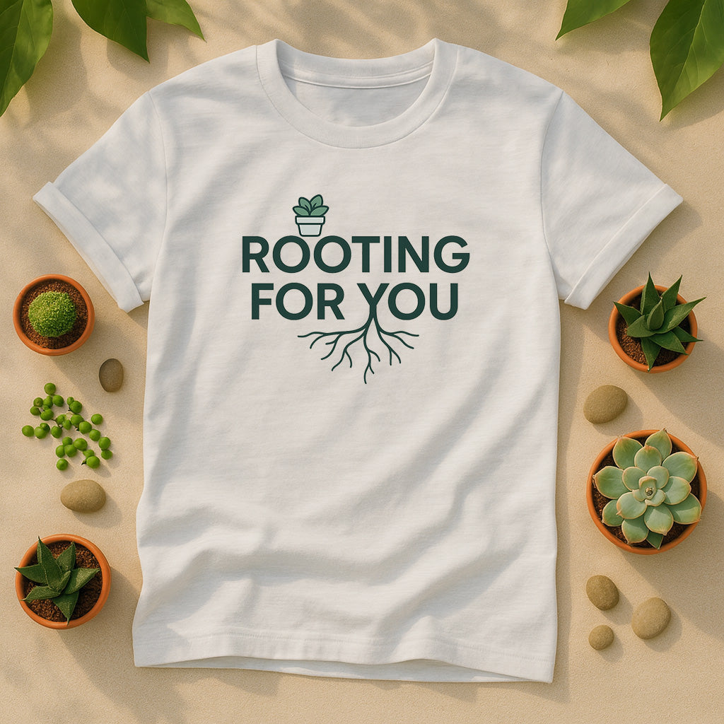 Rooting For You Unisex T-Shirt, Plant Pun Graphic Tee